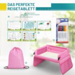 Lenbest Kinder Reisetisch 40x30 cm mit Zeichentablett – Lernspielzeug für Auto & Reise – Bild 4