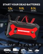 SUCFOCUS 12V Auto Starthilfe Powerbank 4000A – Tragbarer Jump Starter mit LED & Quick Charge – Bild 2