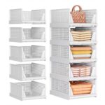 SNSLXH Kleiderschrank Organizer 5er Pack – Stapelbare Aufbewahrungsboxen mit Schubladen für optimale Ordnung