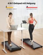 Toputure Laufband mit 9% Neigung & 2.5HP Motor – Klappbares Walking Pad für Zuhause & Büro – Bild 2