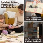 Mallie® Krabbelmatte Baby 180x150 cm – Faltbar mit Tragetasche & doppelseitiges Design – Bild 4