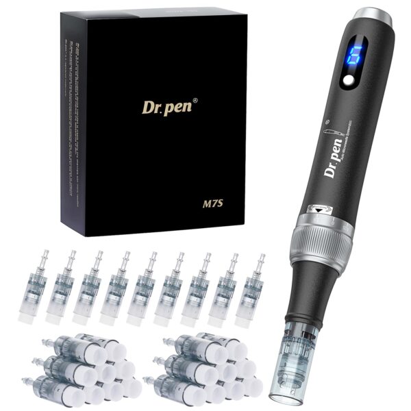 Dr. pen Ultima M7S Microneedling Pen – Drahtloser Dermapen mit 27 Cartridges für professionelle Hautpflege