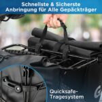 GUOOTU 2er Set Fahrradtasche 64L Gepäckträger – Wasserdicht mit Reflektoren – Bild 4