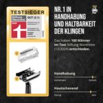 Störtebekker® Premium Rasierhobel Hamburg – Testsieger mit 10 Klingen & Leder-Etui – Bild 2