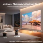 TOPTRO TP3 4K Smart Beamer mit Google TV – Tragbarer Heimkino Projektor mit Autofokus – Bild 7