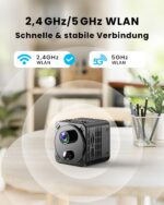ULEXOR 4K Mini Überwachungskamera – WiFi, PIR-Bewegungserkennung & 150-Tage-Akku – Bild 2