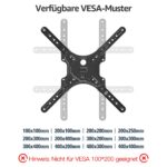 MOUNTUP TV-Wandhalterung 26-60 Zoll – Schwenkbar & Neigbar bis 35 kg, VESA 400x400 – Bild 8