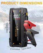 HDJFLU 3000A Auto Starthilfe Powerbank – 12V Jumper Starter für Pkw & Diesel – Bild 3