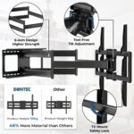 BONTEC TV Wandhalterung 60–110 Zoll – Doppelarm-Halterung bis 125 kg mit 1016 mm Auszug – Bild 5