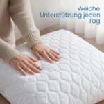 Utopia Bedding Kopfkissen 80x80 cm 2er Set – Gesteppte Mikrofaser Zierkissen Weiss – Bild 5