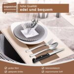Terlulu 36-teiliges Edelstahl Besteckset mit Steakmessern für 6 Personen – Spülmaschinenfest – Bild 5