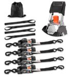 VEVOR Automatik Spanngurte 25,4x3048 mm – 544 kg Bruchlast, 4er-Pack mit S-Haken