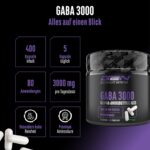 GABA 3000 mg – 400 vegane Kapseln hochdosiert für Entspannung & Regeneration – Bild 2