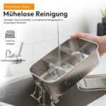 Dimono Lunchbox 2400ml – Auslaufsichere Edelstahl-Bento-Box mit Trennfächern – Bild 6