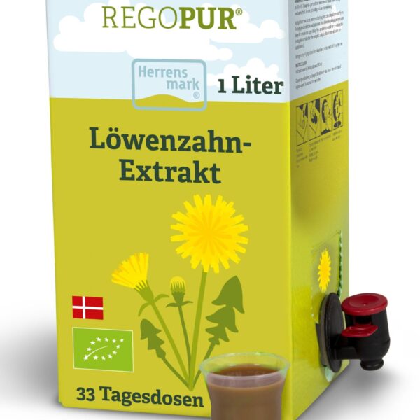 REGOPUR 1L Bio Löwenzahn-Extrakt – Fermentiert mit Milchsäurebakterien, vegan & ohne Zusätze
