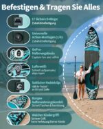 COOLCAA SUP Board 355cm Aufblasbar – Stabiles Stand-Up Paddleboard mit Zubehör für Anfänger & Profis – Bild 6