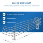 reer CLASSIC Herdschutzgitter 65 cm Edelstahl – Kindersicherung ohne Bohren für alle Herdarten – Bild 4