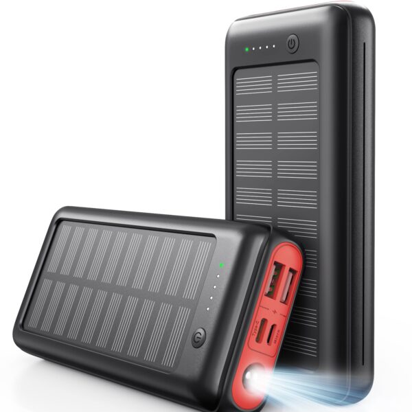 JIGA Solar Powerbank 27000mAh mit 22,5W PD – Schnellladegerät für Outdoor & Reisen