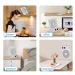 VEMONT Mini Tischventilator mit 5000mAh Akku & Fernbedienung – Tragbar & leise – Bild 6