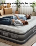 CHILLSUN Luftbett 203x152x46 cm – Aufblasbare 2-Personen-Matratze mit elektrischer Pumpe – Bild 9