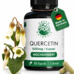 GREEN NATURALS Quercetin Kapseln 500 mg – 180 Stück Vorratspackung aus Sophora japonica
