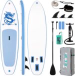 FunWater Aufblasbares SUP Board 320cm mit Paddel & Pumpe – Stabiles Stand Up Paddle für Anfänger
