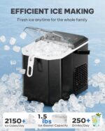 Silonn Mini Eiswürfelmaschine – 12 kg/Tag, Tragbar & Selbstreinigend – Bild 4