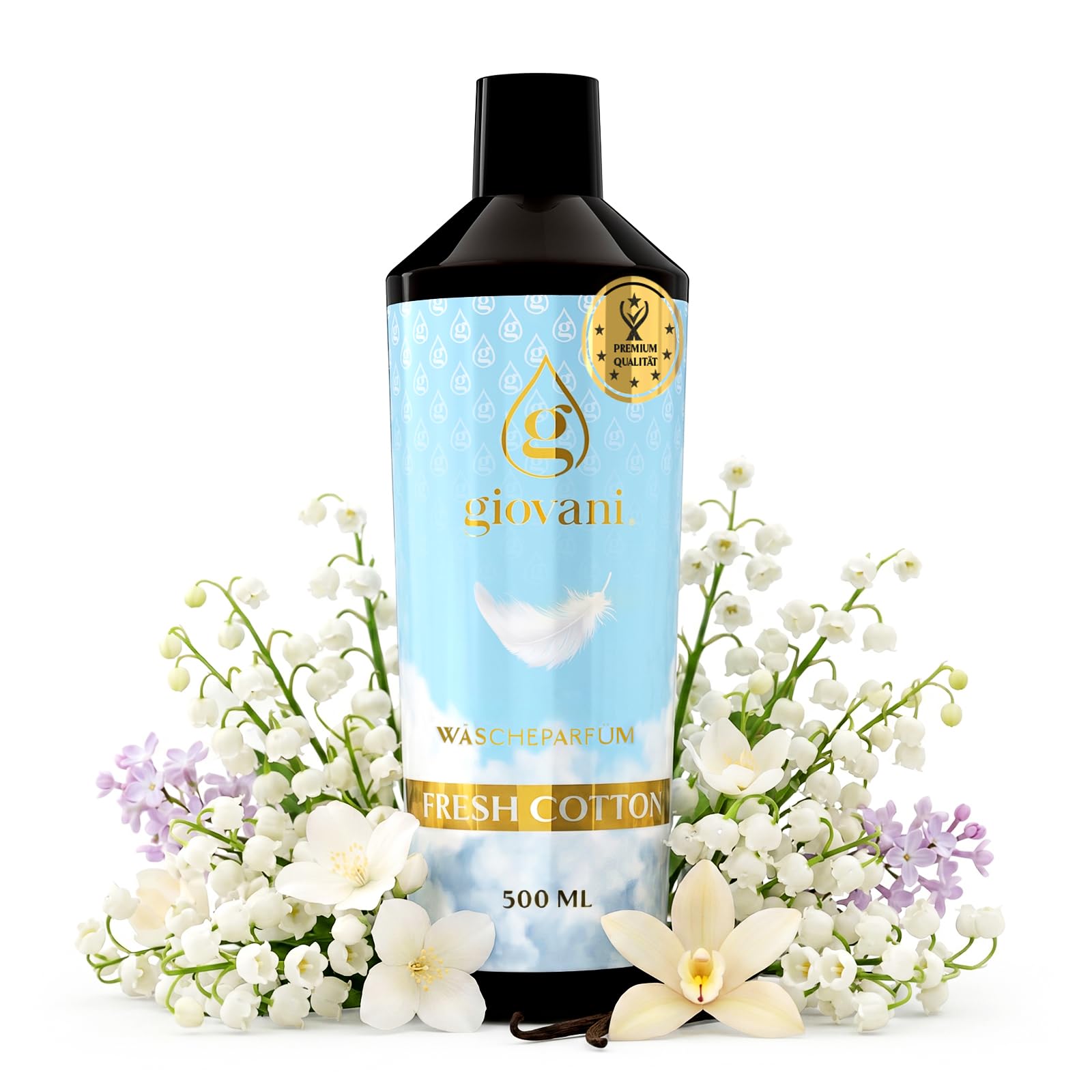 719M9sxZAL._SY1600_.jpg Giovani Wäscheparfüm Fresh Cotton 500 ml – Langanhaltender Duft für Bettwäsche & Kinderkleidung – Bild 1
