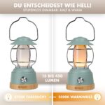 NATURBUMMLER Campinglampe aufladbar – 5200 mAh mit 200h Licht & Powerbank-Funktion – Bild 2
