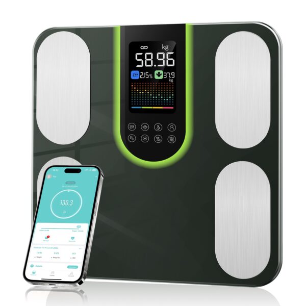 Letron Körperanalysewaage mit 4-Elektroden-BIA – 20 Körperwerte bis 180 kg