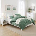 Duvetnova Bettwäsche 135x200 4teilig – Premium-Mikrofaser mit Reissverschluss Salbeigrün – Bild 6
