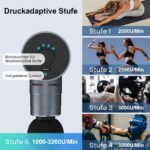 Arboleaf Mini Massagepistole 3200 U/min – Kompakte Muskelpistole mit AI-Druckanpassung & 4 Aufsätzen – Bild 3