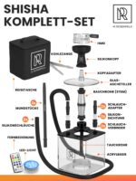M. ROSENFELD Shisha Set Komplett mit HMD, LED-Beleuchtung & Tragetasche – Premium Komplettset – Bild 3