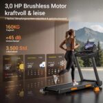 LONTEK Klappbares Laufband mit 15% Steigung & 3,0-PS-Motor – Heimtraining bis 160 kg – Bild 7