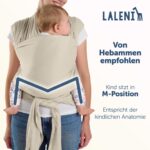 Laleni Babytragetuch 5,10 m aus 100% Baumwolle – Ergonomische Babytrage bis 15 kg – Bild 2