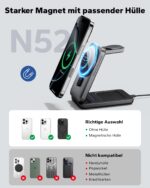 KPON 3-in-1 Magsafe Ladestation für iPhone, Apple Watch & AirPods – Faltbar mit 20W Adapter – Bild 7