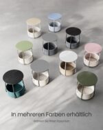 VASAGLE LILEA Beistelltisch rund 45 cm mit Stoffkorb – moderner Wohnzimmertisch – Bild 8