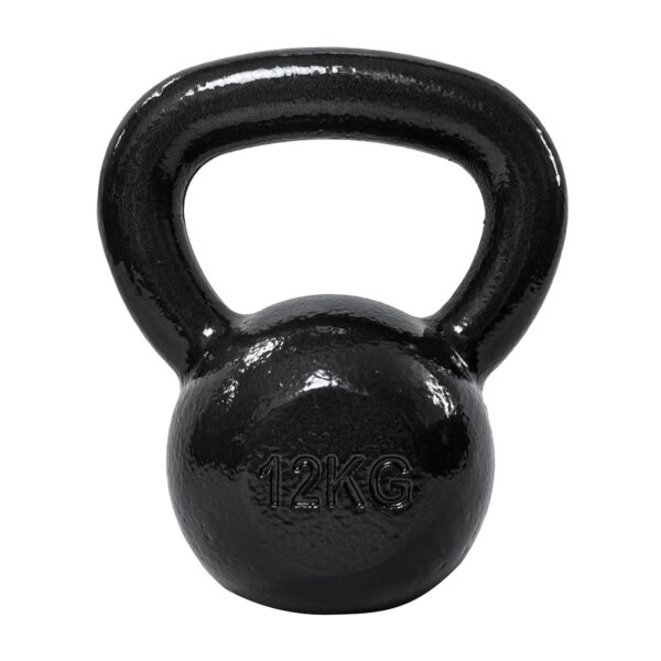 Amazon Basics Kettlebell 12 kg Gusseisen – Krafttraining mit strukturiertem Griff