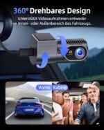 CIEVIE 4K Dashcam mit 360° Drehfunktion, 1,5" IPS Display & 5G WLAN – Frontkamera – Bild 4