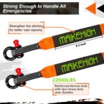 MAIKEHIGH Abschleppseil 5M x 5cm, 10 Tonnen Polyester – Komplettes Off-Road Recovery Kit – Bild 6
