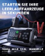 ANFLAG 7000A Starthilfe Powerbank mit Kompressor 160PSI – 8-in-1 Autostarter für Benzin & Diesel – Bild 2