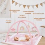 Mallify Spielbogen Baby mit 6 abnehmbaren Spielzeugen – Krabbeldecke für Babys ab Geburt – Bild 3