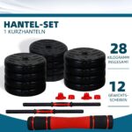 CCLIFE 2-in-1 verstellbares Hantelset – Kurz- & Langhanteln 20–40 kg mit Schaumstoffgriff – Bild 2