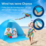 Active Era Pop-Up Strandmuschel UPF 50+ – UV-Schutz Strandzelt für 2–3 Personen – Bild 5
