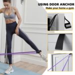 POWER GUIDANCE Widerstandsbänder Set 6er – Fitnessbänder mit Türanker & Tasche – Bild 3