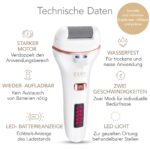 Essy Elektrische Fussfeile Wiederaufladbar mit 5 Austauschwalzen – Professionelle Hornhautentfernung – Bild 2