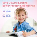 EarFun Kinder-Kopfhörer Bluetooth mit 85/94dB Lautstärkeschutz – 40h Akku, Rosa – Bild 3