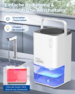 Heelay Luftentfeuchter 1200ml – Energiesparend & Ultra Leise für Schlafzimmer & Bad – Bild 7