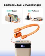 INIU 20000mAh Power Bank – 22.5W Schnellladung mit USB-C Kabel für iPhone & Android – Bild 5
