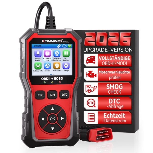 KONNWEI OBD2 Diagnosegerät – Universales Fehlerauslesegerät für alle OBDII Fahrzeuge